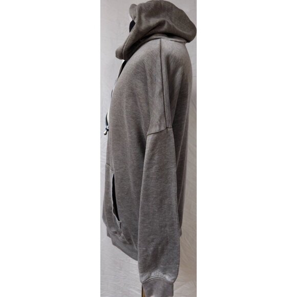BKE Buckle Mens Medium Grey Stretch Lightweight Drawstring Roo Pocket Hoodie - Picture 4 of 10